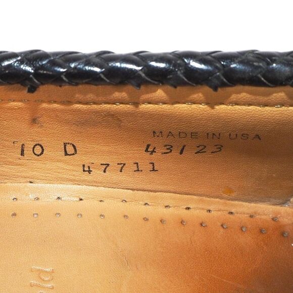 Allen Edmonds Maxfield Tassel Leather Slip-on Loafers 47711 Black Men's 10D - Picture 10 of 12